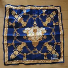 ネイビー ハンカチ