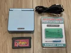 【動作確認良好】ゲームボーイアドバンス SP 本体(新品バッテリーパック付き)