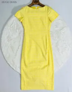 【美品】HUGO BOSS ヒューゴ ボス ギンガムチェックワンピース