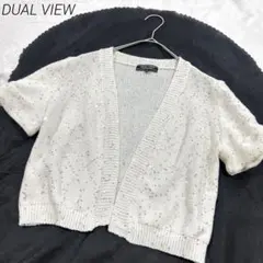 DUAL VIEW デュアルビュー スパンコールボレロカーディガン　オケージョンのサムネイル