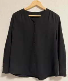 green label relaxing 長袖 ブラウス ブラック フリーサイズ