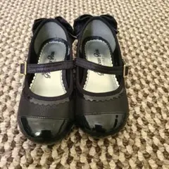 リボン付きブラックフォーマルシューズ18.0センチ