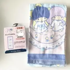 【完売品】キキララ　リトルツインスターズ　フェイスタオル　1枚　しまむらのサムネイル