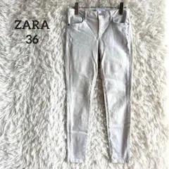 ZARA ザラ◇ストレッチ スキニー デニムパンツ 白 白デニム ホワイト 36のサムネイル