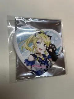 ラブライブ　μ's 絢瀬絵里　ハート型缶バッジ　GiGOコラボカフェ