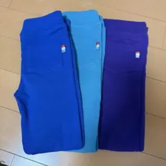キッズ パンツ 3点セット 130cm ブルー系