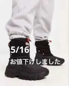 HUNTER ブラック ハイカットブーツのサムネイル
