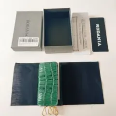 新品　RODANIA 【ロダニア】クロコダイル ワニ革 キーケース４連 緑