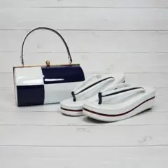 草履バックセット 成人式・卒業式 エナメルツートーン　和装