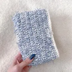 ブックケース ブックカバー リボン 編み物 かぎ編み かぎ針編み ハンドメイド