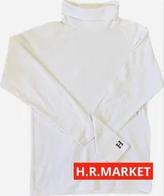 HOLLYWOOD RANCH MARKETホワイトタートルネック長袖カットソー