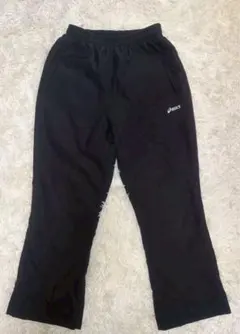 た*き様 asics ジャージパンツ S 黒 中綿 アシックス ブラック ナイロ