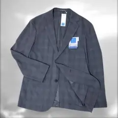 【新品】ビジネスジャケット チェック柄　アンコン　サマースタイル　LL