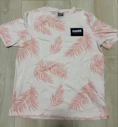 PUMA Tシャツ ボタニカル柄 ピンク