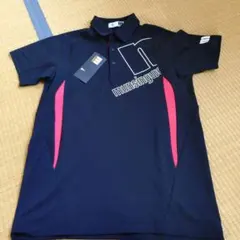 未使用品 munsingwear 半袖ポロシャツ Mサイズ 黒×ピンクのサムネイル