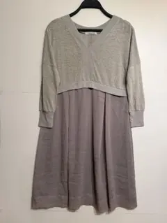 【美品】Lisa Lisa リサリサ【L】切替デザインワンピース