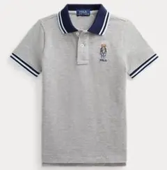 POLO　RalphLauren　ポロシャツ　グレー　ポロベア　2T