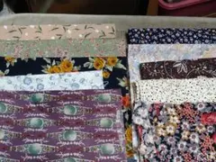 ★★パッチワーク、小物作りに使用した布の残り布です。。１０