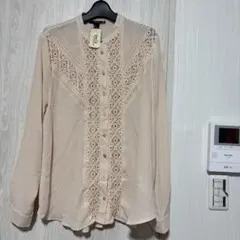 Forever21新品レディース長袖ブラウス襟なしLサイズ