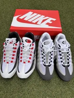 Nike Air Max 95 ホワイト/レッド/グレー　2足セット