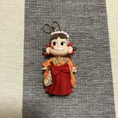 不二家 ペコちゃん 着物フィギュア キーホルダー 人形 ストラップ