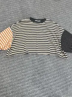 KBF クレイジーパターン ボーダーTシャツ