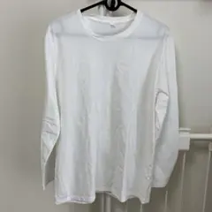 大きいサイズ　Lサイズ　白長袖Tシャツ