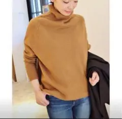 Plage スーパーファインウールカシミヤ　ハイネックプルオーバー