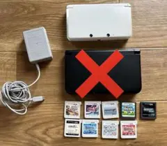 ニンテンドー3DS ホワイト 本体 + ゲームソフト9本