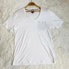 アルマーニ　ジーンズ　レザーポケット　半袖Tシャツ　白　3XLのサムネイル