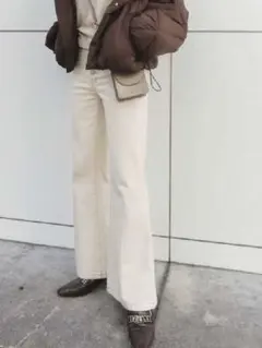 MURUA フロントボタンフレアパンツ