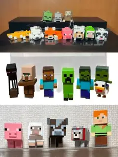 マインクラフト　フィギュア　キーチェーン　セット　マイクラ　グッズエンダーマン