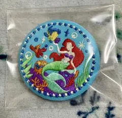 Disney Characters 刺繍缶バッジビ2 リトルマーメイド アリエル