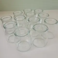 ガラス製丸型瓶 12個セット 高さ約7cm