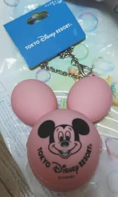新品 ディズニー ミッキー シリコンチャーム バルーン ピンク シリコンケース