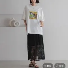 【LOWRYS FARM】カットレースタイトスカートのサムネイル