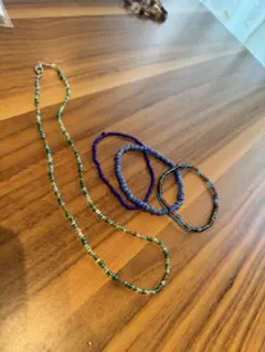 ★手作り★ビーズ ネックレスとブレスレットセット