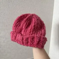 FREAK'S STORE ブークレ ニット帽 ピンク