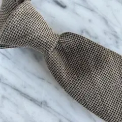 【新品シルクウール】ベージュミックスバスケット無地