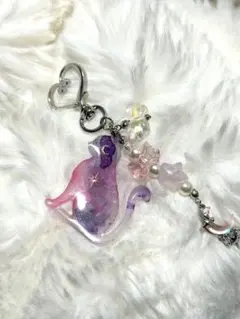 猫シルエット キーホルダー　猫　アクセサリー