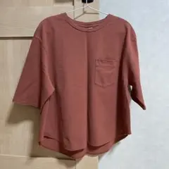 yuni ユニ 7部袖カットソー レンガ色 テラコッタ