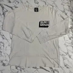 BLACK BRAIN ホワイト ロングスリーブ Tシャツ