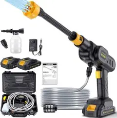 コードレス高圧洗浄機 7MPa 充電式 自吸式 2バッテリー 6in1ノズル