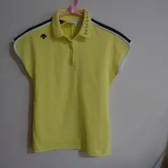 DESCENTE GOLF レディース 半袖ポロシャツ イエロー Sのサムネイル
