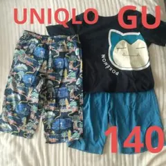 【UNIQLO】キッズ GU ポケモン パジャマセット ステテコ スヌーピー