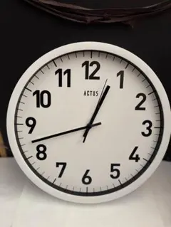 ACTUS アクタス　アナログ掛時計 シンプルホワイト　※訳あり