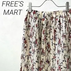 FREE'S MART ロングスカート プリーツ フレア 花柄 ウエストゴム