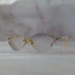 FENDI フェンディ リムレス Y2K ツーポイント アンティーク メガネ 
