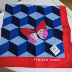 Hanae Mori 蝶デザイン ハンカチ40㌢角