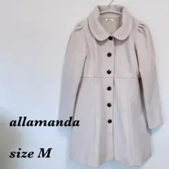 a751 アラマンダ 丸襟Aラインコート ベージュ パフスリーブ ガーリーのサムネイル